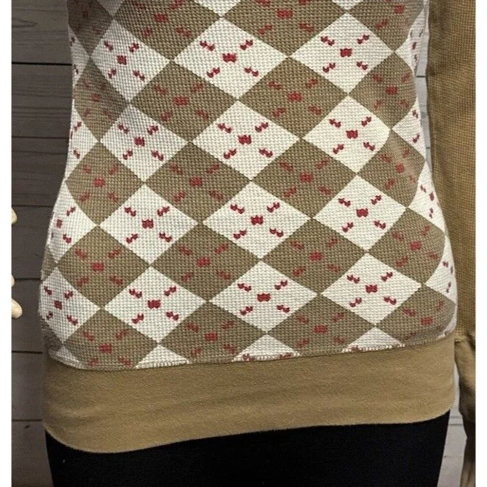 XXI Argyle Thermal Raglan Top - Picture 8 of 13